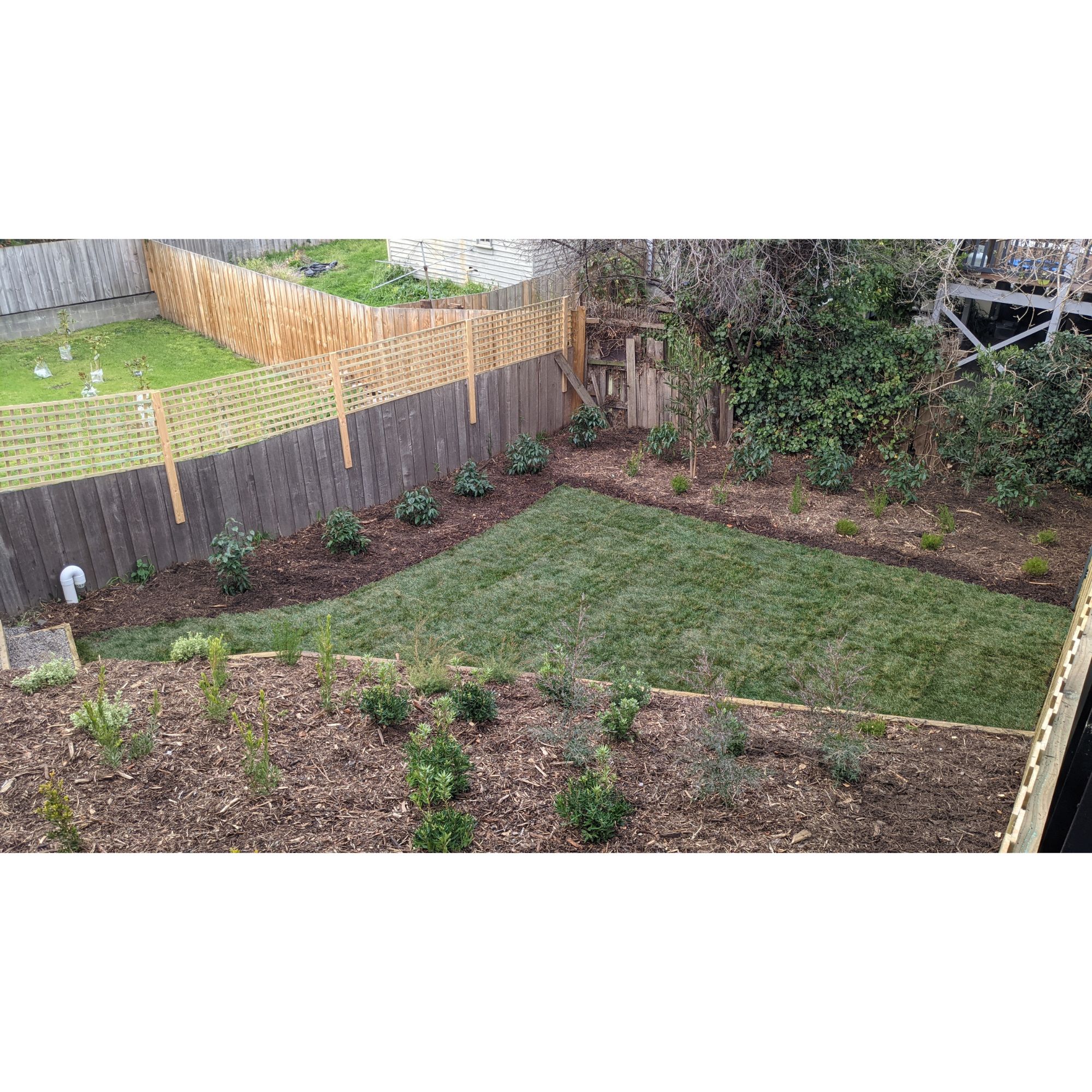 Turf and garden beds