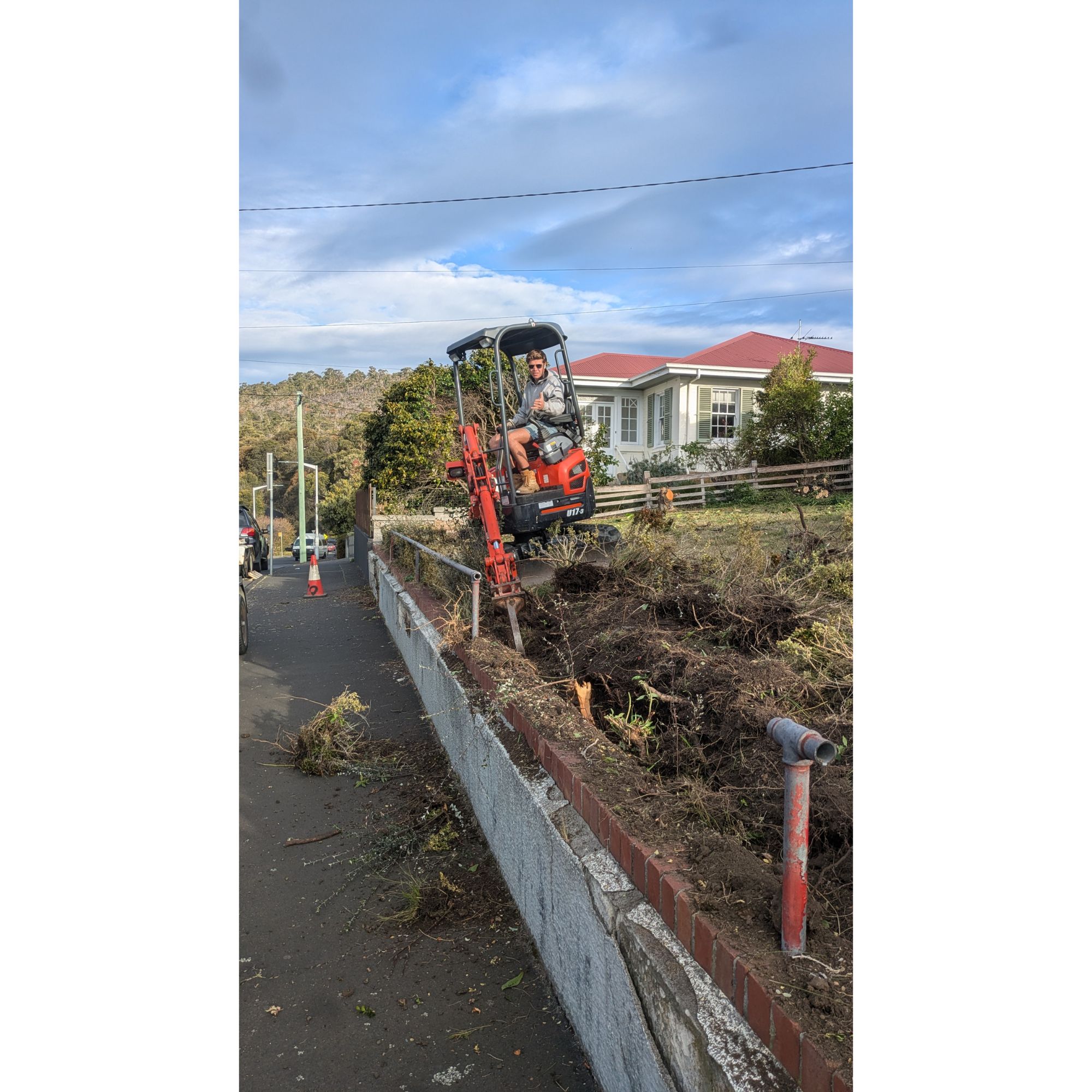 Excavator site clearance